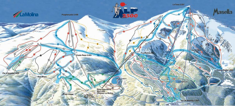 Pista de trineos  La Molina – Invierno